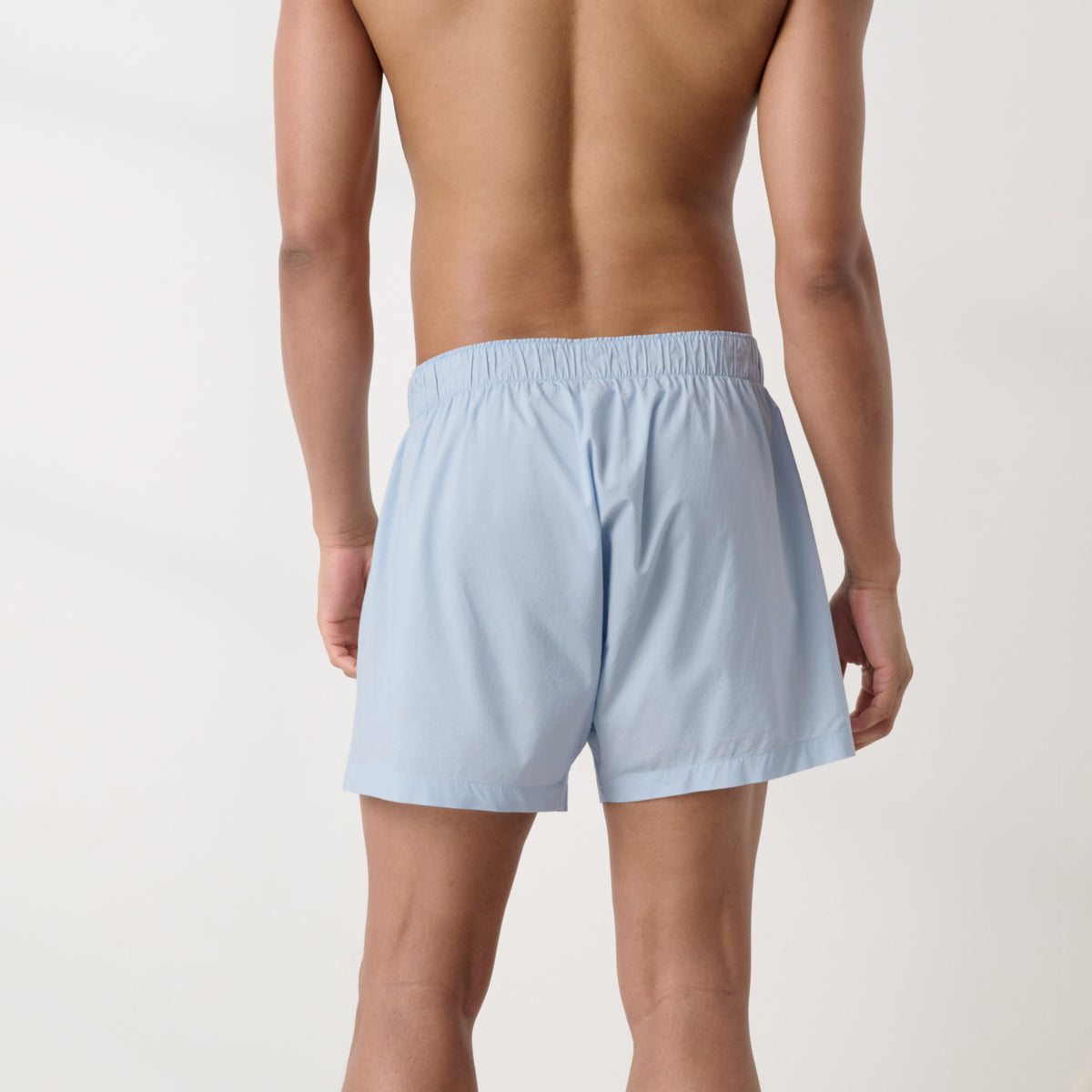 Lunya Men's Boxer - Men's Airy Cotton BOXER - #Still Blue/Deep Blue
