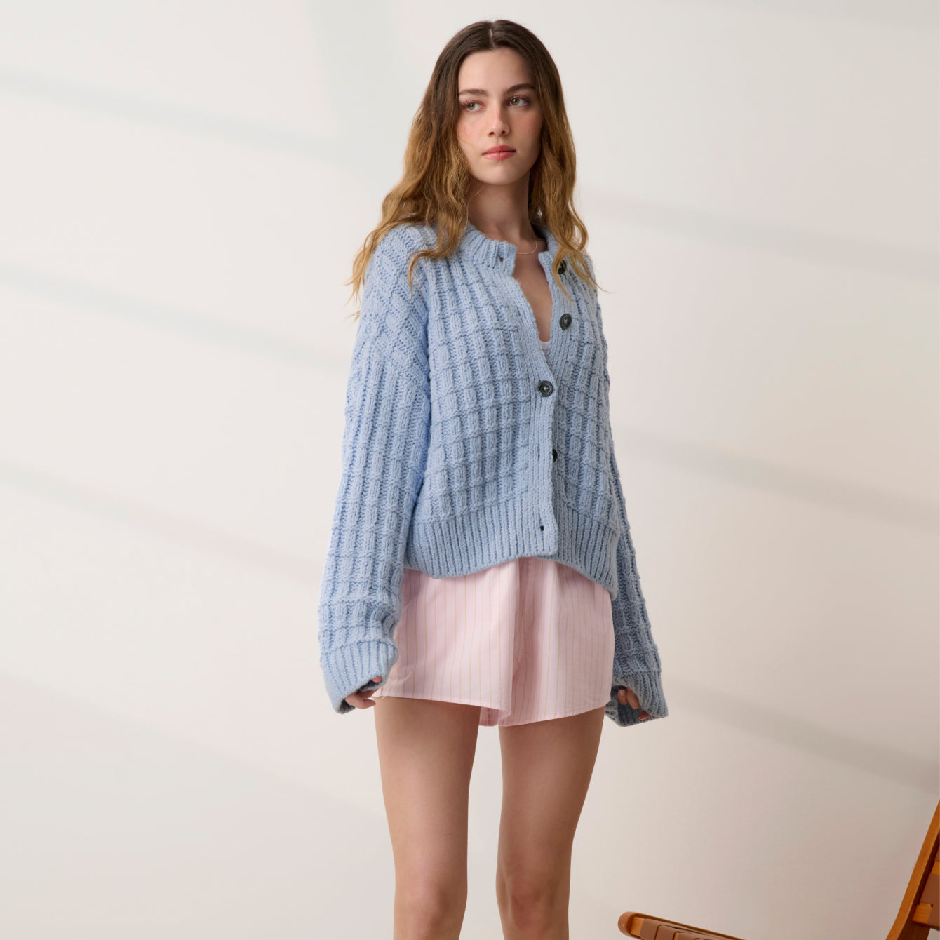Cloud Cotton Basket Stitch Cardigan – Lunya