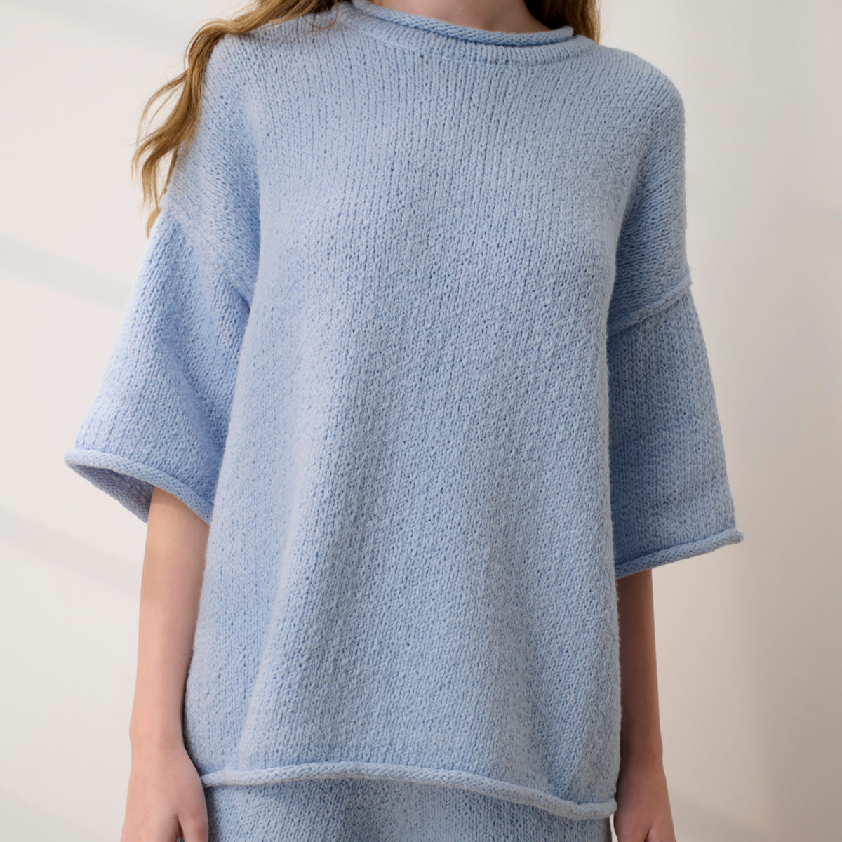 Lunya Loungewear - CLOUD COTTON SWEATER TEE #WHISPER BLUE