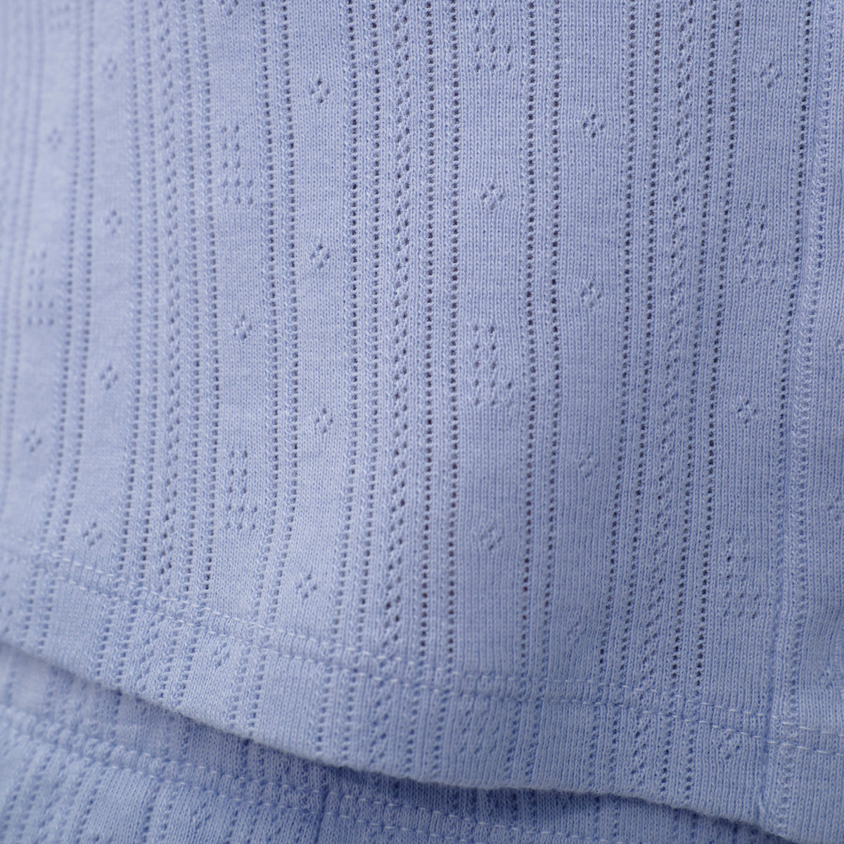 Lunya Loungewear - POINTELLE CREW NECK CARDIGAN #BLUEBELL BLOOM