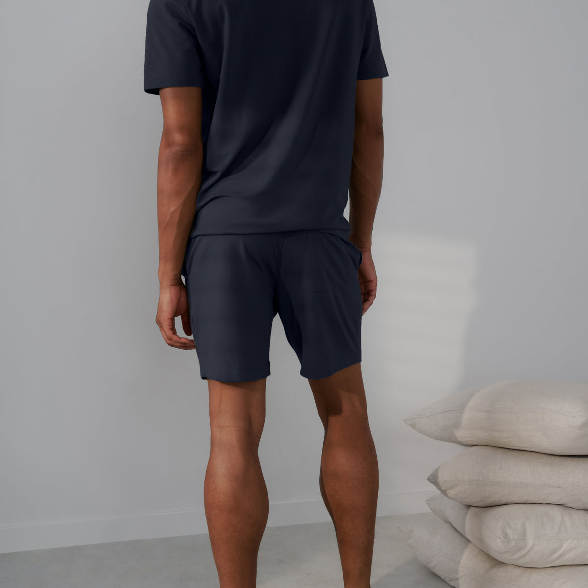 Lunya Pajamas - MEN’S SLUMBERKNIT™ SHORT - #deep blue