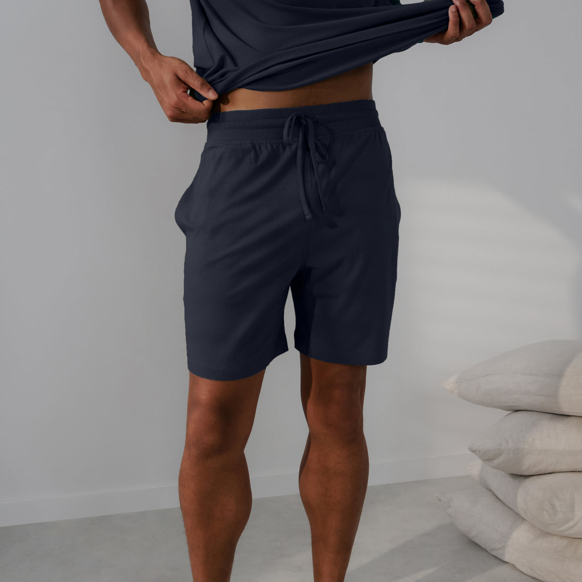 Lunya Pajamas - MEN’S SLUMBERKNIT™ SHORT - #deep blue