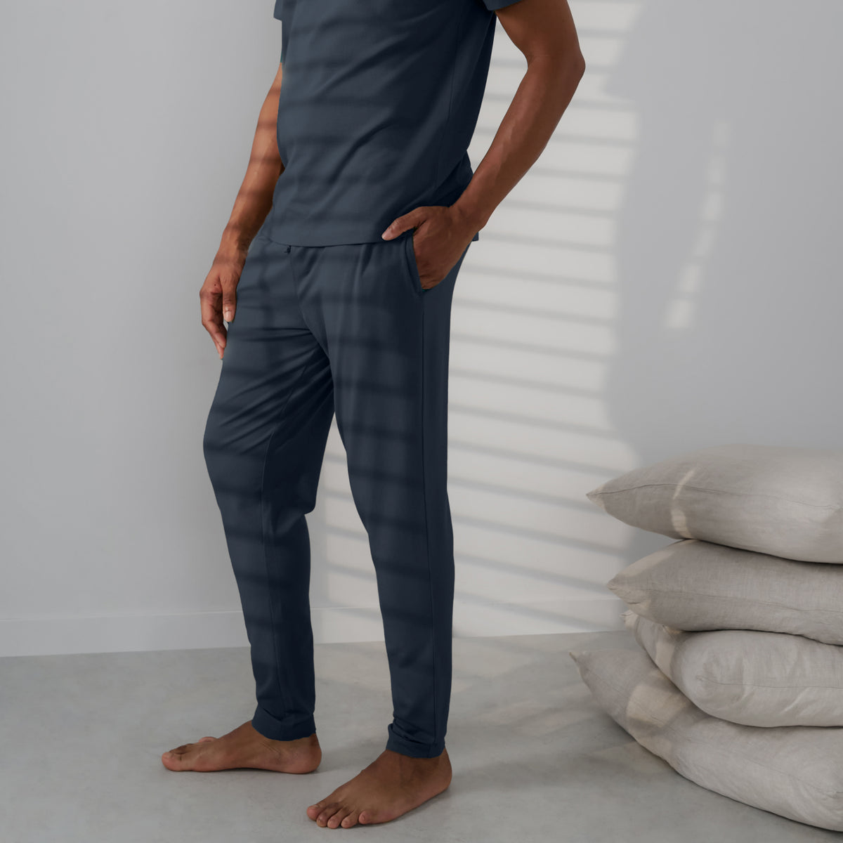 Lunya Pajamas - MEN’S SLUMBERKNIT™ PANT - #deep blue