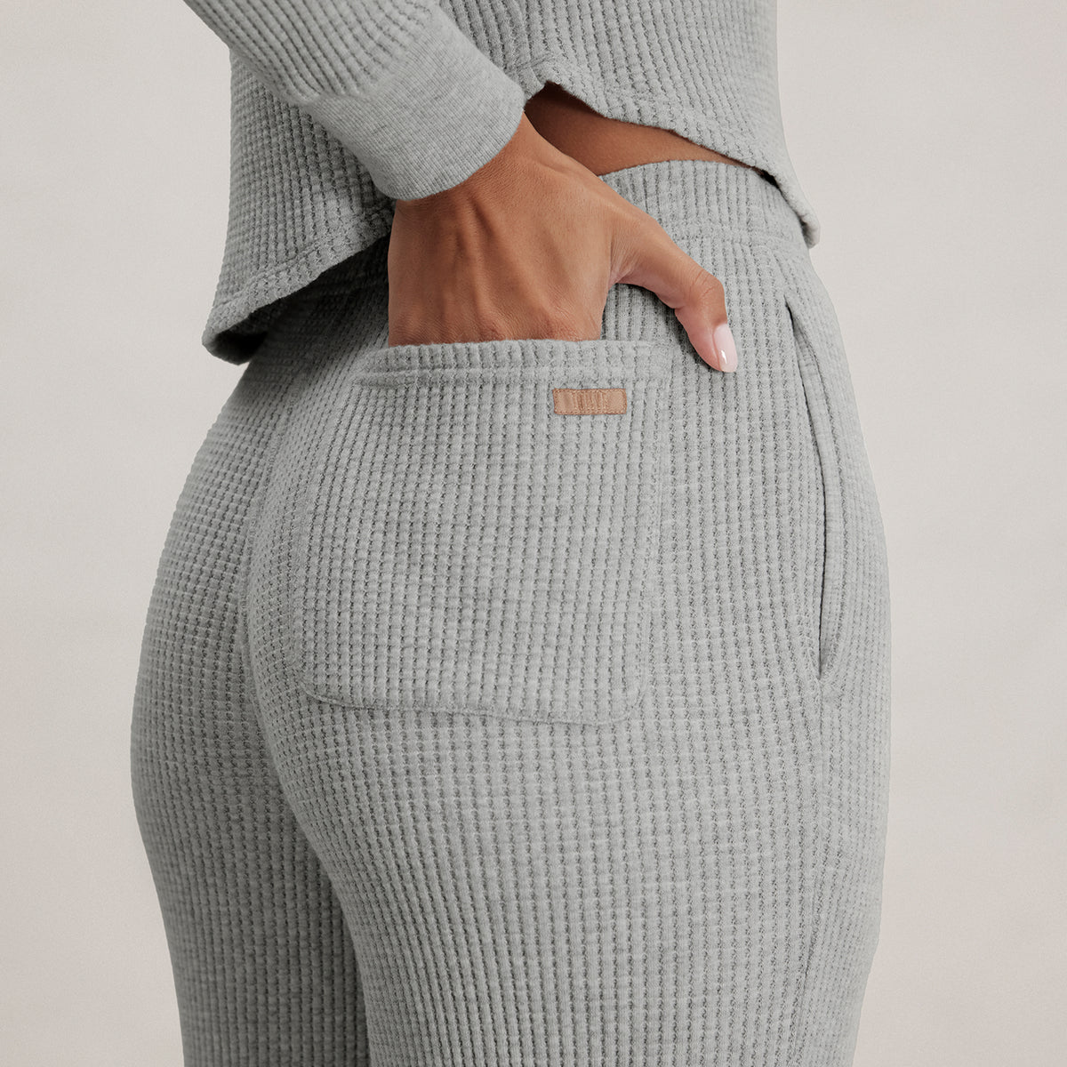 Lunya Loungewear Wafflesoft Wide Leg - #Moonlit Grey Heather