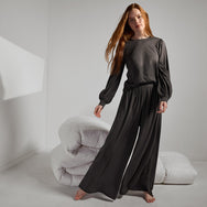 Lunya Sleepwear Organic Pima Long Sleeve Tee - #Meditative Grey