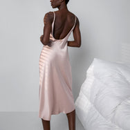 Washable Silk Bias Slip Dress - #Delicate Pink