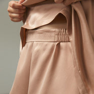 Lunya Sleepwear Washable Silk Tee Set - #Otium Tan#Size:1X,2X@back