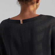 Lunya Sleepwear Washable Silk Tee Set - #Immersed Black