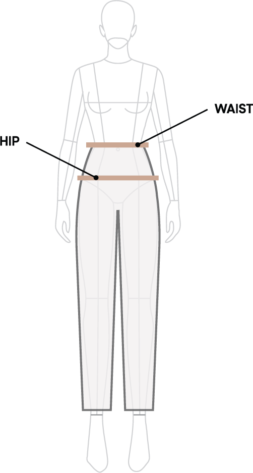 Measurement guide: Bottoms — High rise