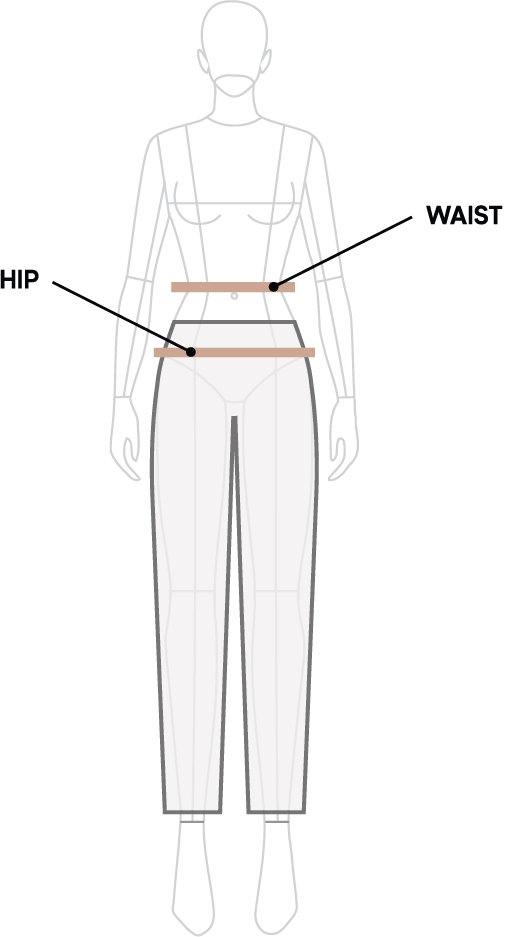 Measurement guide: Bottoms — Low rise