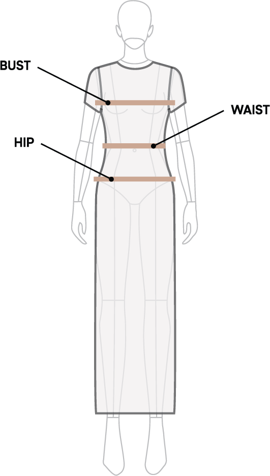 Measurement guide: Dresses — Fitted