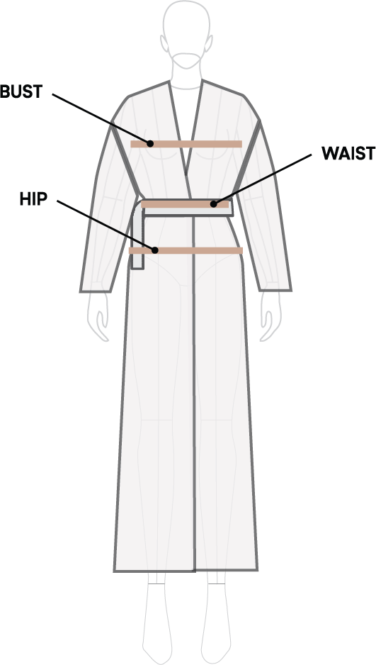 Measurement guide: Robes + Cardigans — Oversized