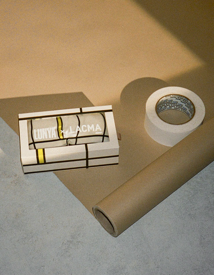 Lunya x LACMA Mondrian Collaboration - Washable Silk Sleep Mask in Mondrian print