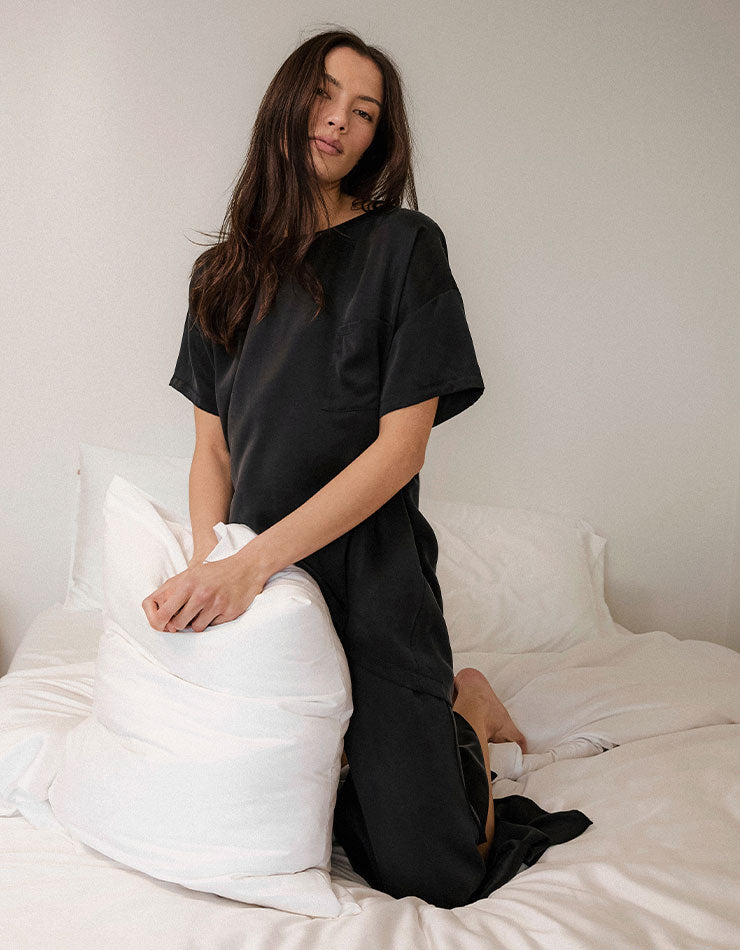 Lunya Nightstand - How to Fall Asleep Fast With New Sheets