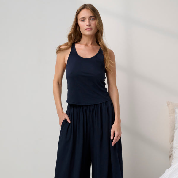 Organic Pima Curved Hem Tank