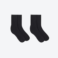 Lunya Accessories Men's 2 Pack Organic Cotton Socks - #Immersed Black