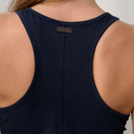 Lunya Pajamas - Organic Pima Curved Hem Tank #Deep Blue