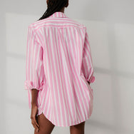 Chemise en coton aéré à ourlet arrondi