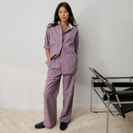 Lunya Loungewear Airy Cotton Curved Hem Shirt - #Odyssey Stripe