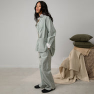 Lunya Loungewear Airy Cotton Curved Hem Shirt - #Overstory Stripe