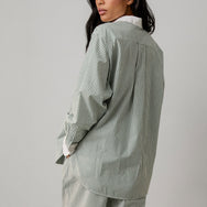 Lunya Loungewear Airy Cotton Curved Hem Shirt - #Overstory Stripe