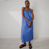 Lunya Pajamas Airy Cotton Maxi Dress - #Athenian Blue
