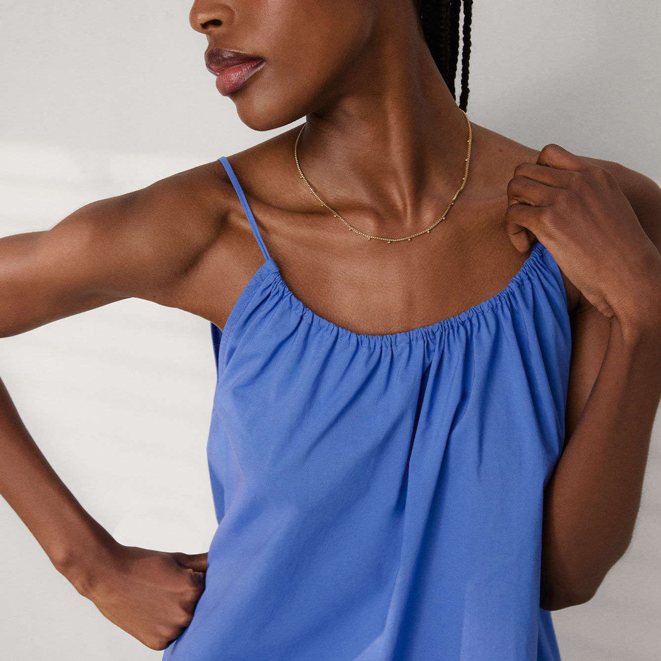 Lunya Pajamas Airy Cotton Maxi Dress - #Athenian Blue
