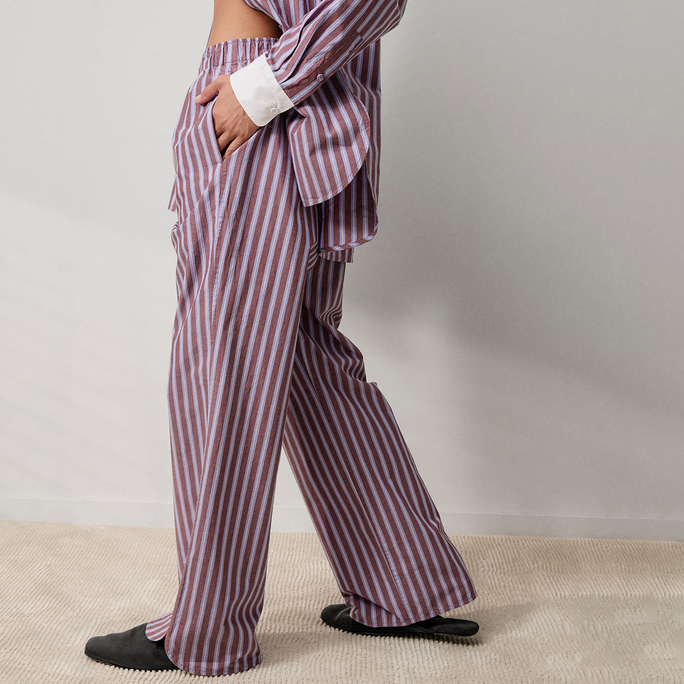 Lunya Pajamas Airy Cotton Straight Leg Pant - Odyssey Stripe