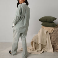 Lunya Pajamas Airy Cotton Straight Leg Pant - #Overstory Stripe