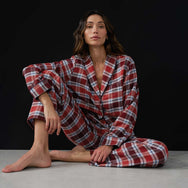 Lunya Pajamas Brushed Flannel Shaped Pant - #Rustle Plaid