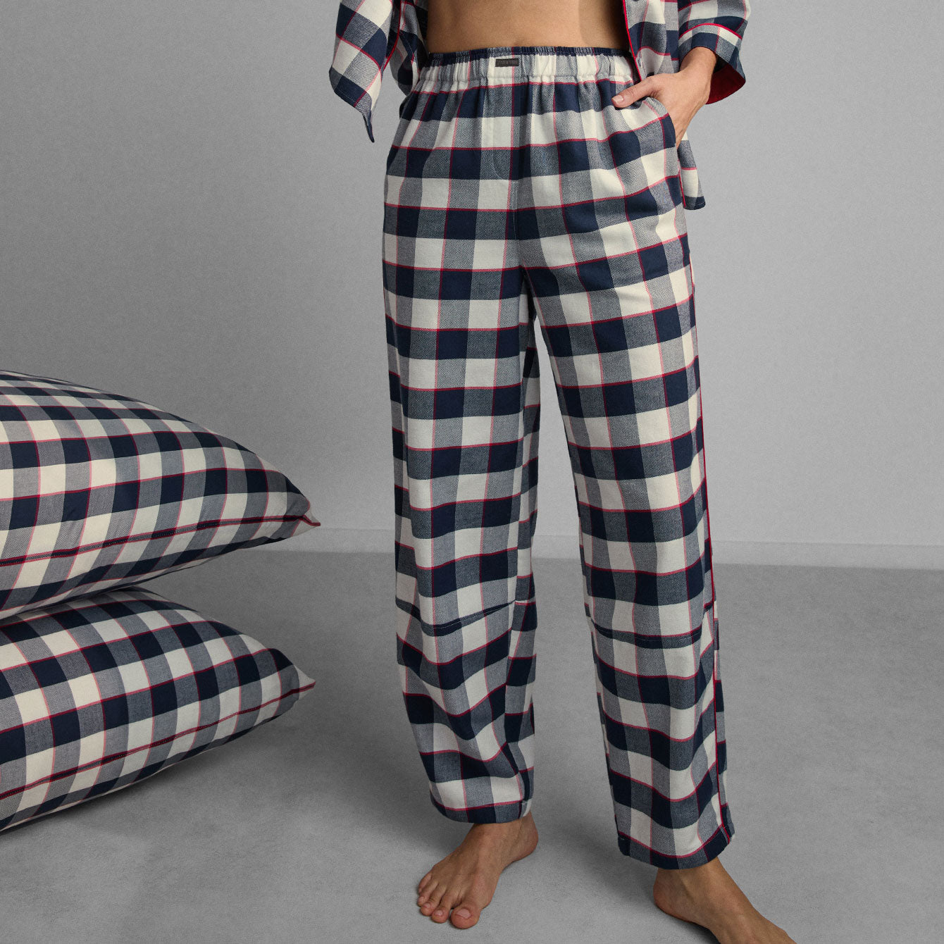 Lunya Sleepwear Brushed flannel Shaped Pant - #Alpine Plaid