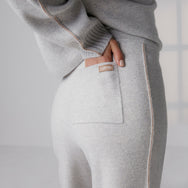Cashmere Piped Pant - #Moon Grey