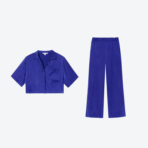 Washable Silk High Rise Pant Set
