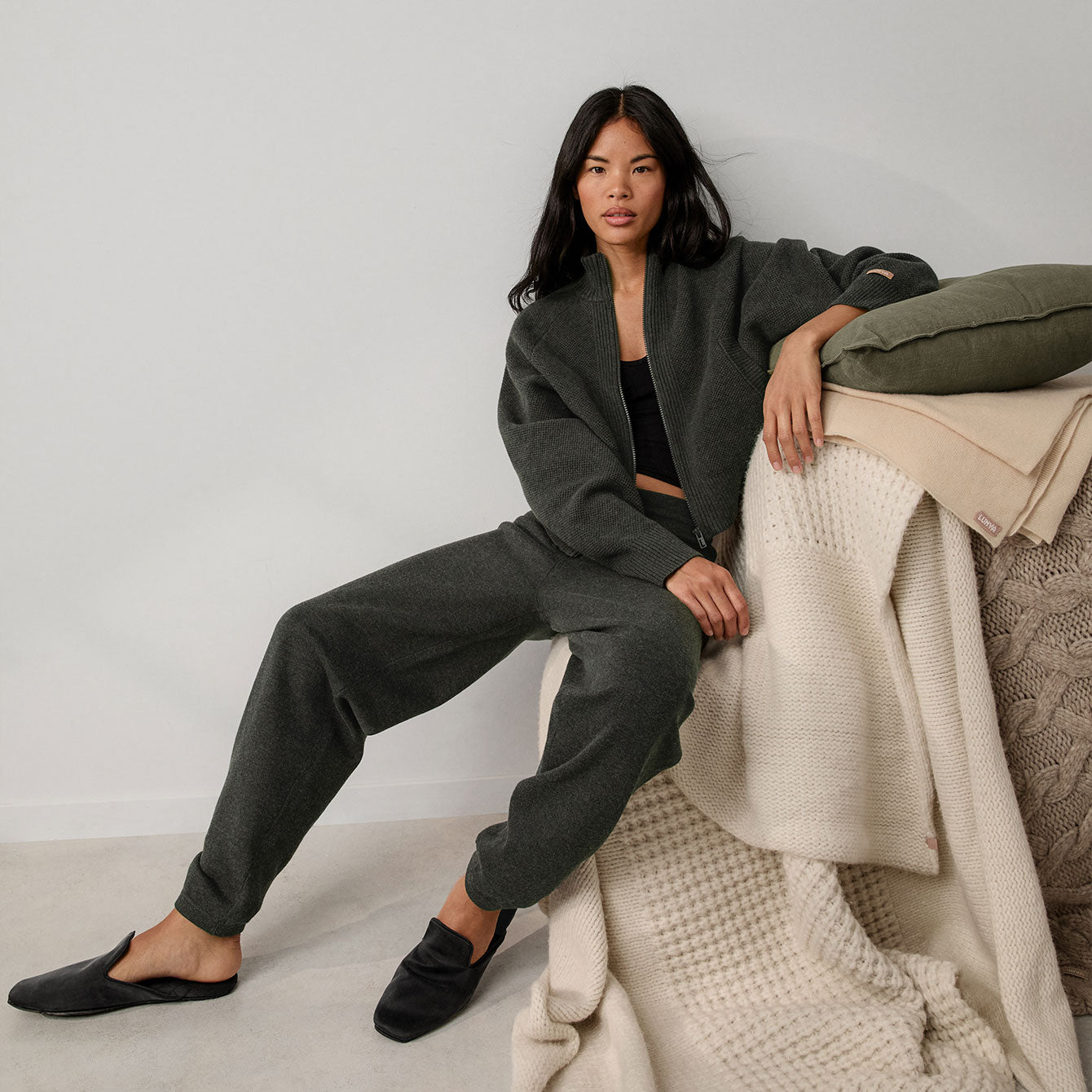 Lunya Loungewear Cottonsilk™ Relaxed Jogger - #Waving Shadow