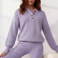 Lunya Loungewear Cottonsilk™ Pocket Henley - #Serene Violet