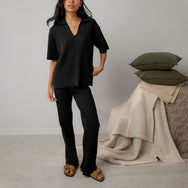 Lunya Loungewear Cottonsilk™ Ribbed Tunic - #Immersed Black