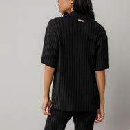 Lunya Loungewear Cottonsilk™ Ribbed Tunic - #Immersed Black