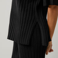 Lunya Loungewear Cottonsilk™ Ribbed Tunic - #Immersed Black