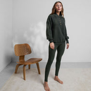 Cozy Cotton Silk Pocket Henley - #Riviera Marl