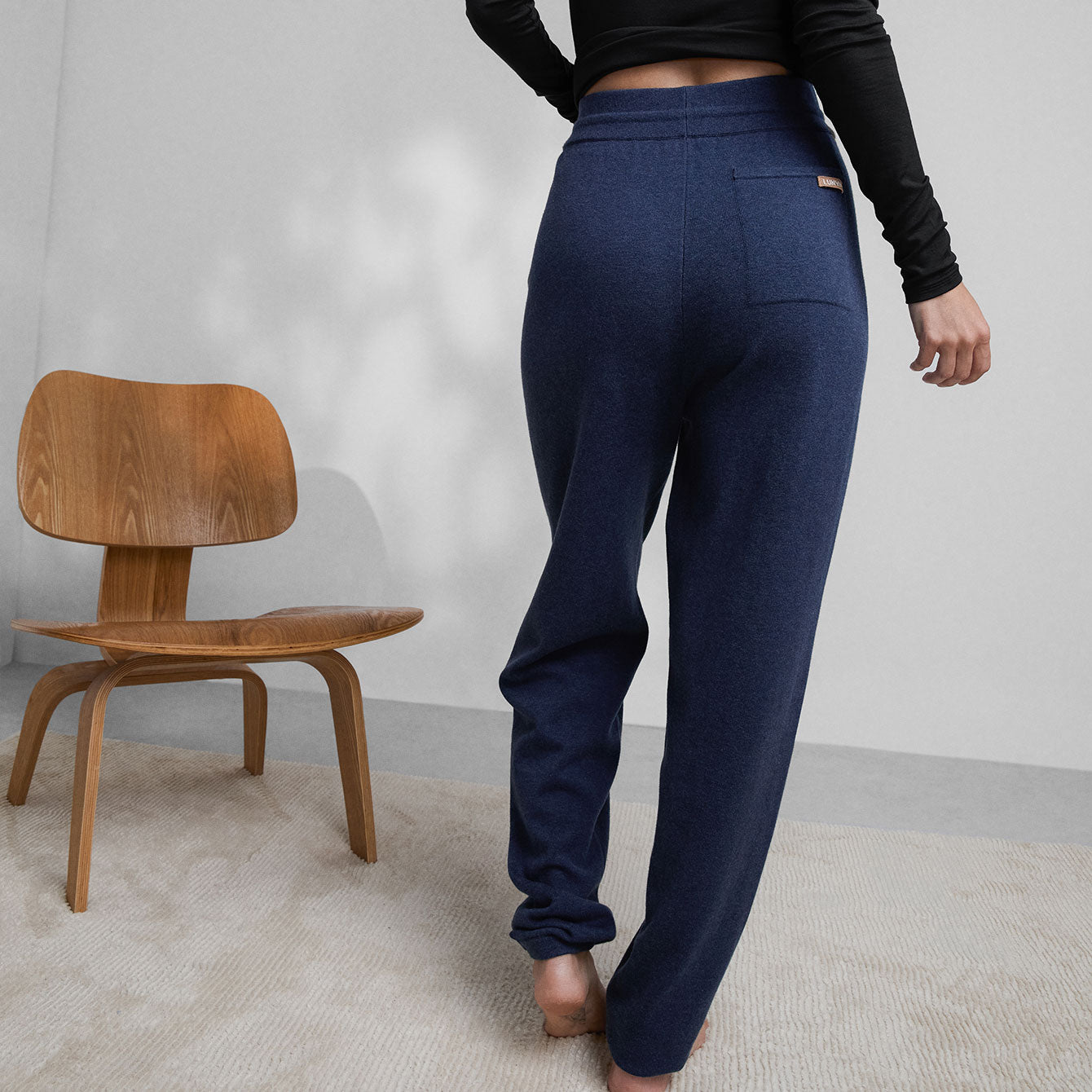 Cozy Cotton Silk Relaxed Jogger
 - #Deep Blue Heather