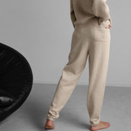 Lunya Loungewear Cozy Cotton Silk Relaxed Jogger - #Glacier Ecru