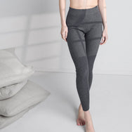 Lunya Sleepwear Cozy Cotton Silk Ribbed Legging - #Restful Grey Heather