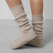 Lunya Loungewear Cozy Cotton Silk Tall Slipper Sock - #Oat Marl