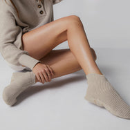 Cozy Cotton Silk Slipper Sock - #Oat Marl
