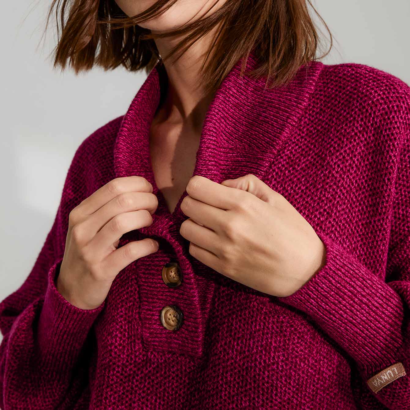 Lunya Loungewear Cottonsilk™ Pocket Henley - #Imperial Garnet Marl