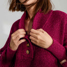 Lunya Loungewear Cottonsilk™ Pocket Henley - #Imperial Garnet Marl