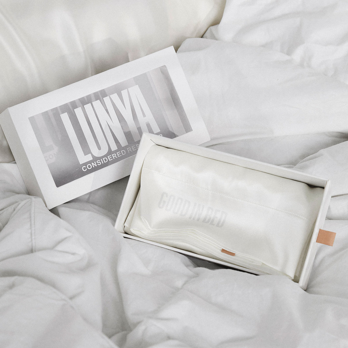Lunya Washable Silk Pillowcase - #Tranquil White