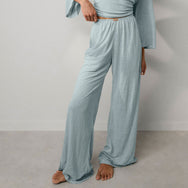 Lunya Loungewear Linen Knit Side Slit Pant - #Siesta Blue