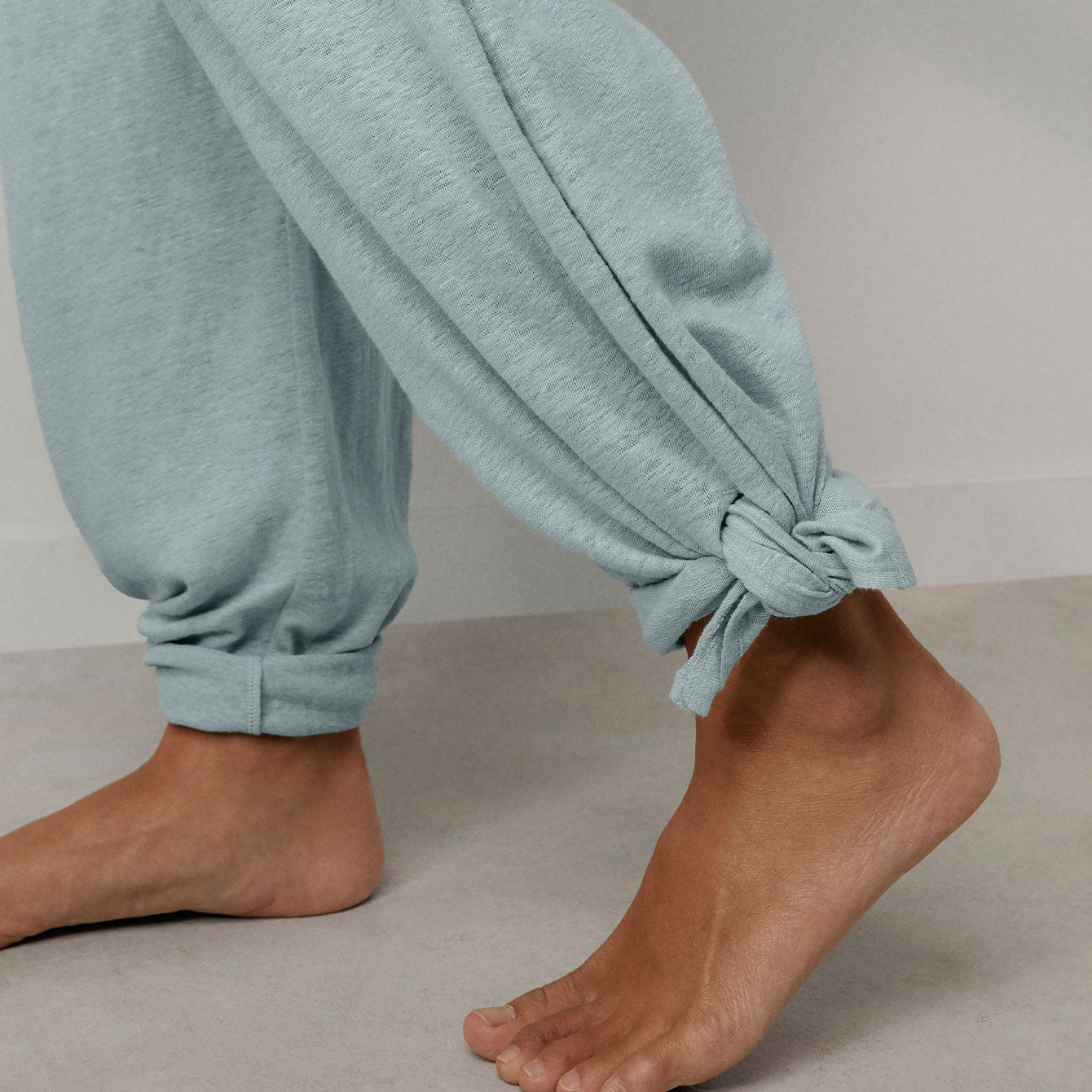 Lunya Loungewear Linen Knit Side Slit Pant - #Siesta Blue