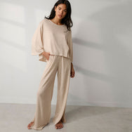 Lunya Loungewear Linen Knit Side Slit Pant - #Yawning Oak